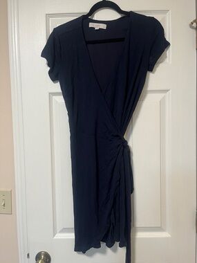 LOFT Navy Wrap Dress